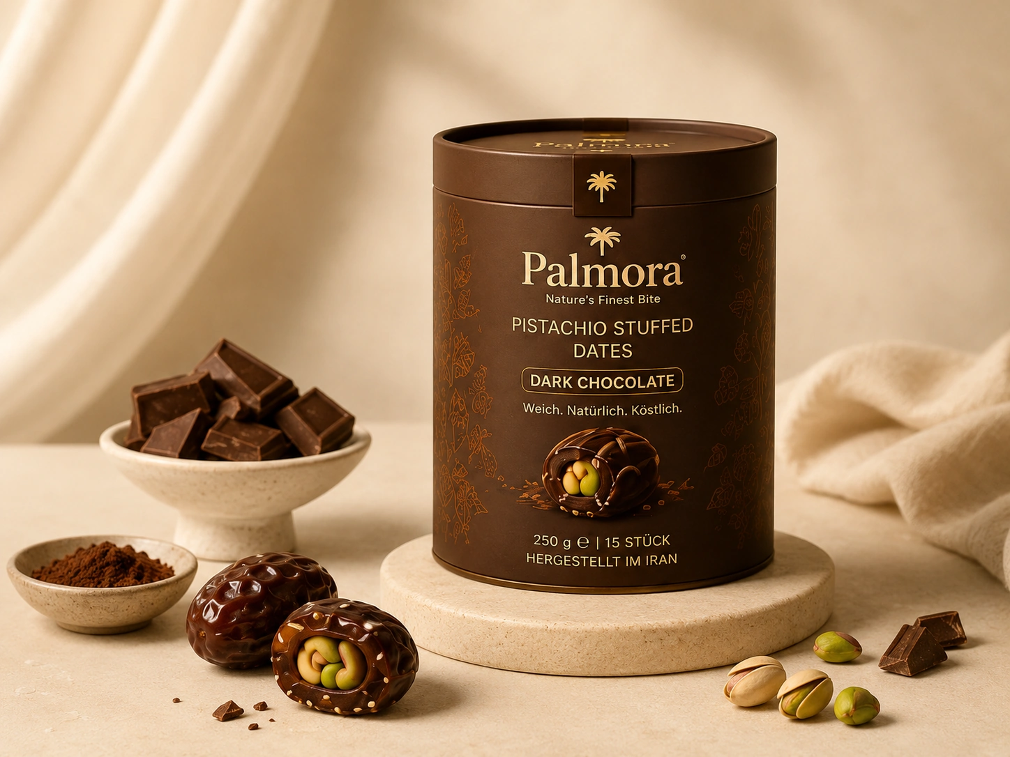 Palmora Premium Dark Chocolate can