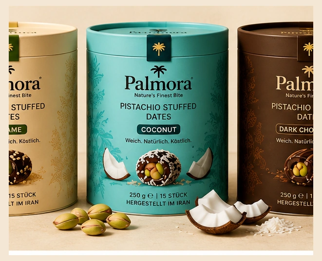 Palmora Premium Coconut pistachio stuffed dates