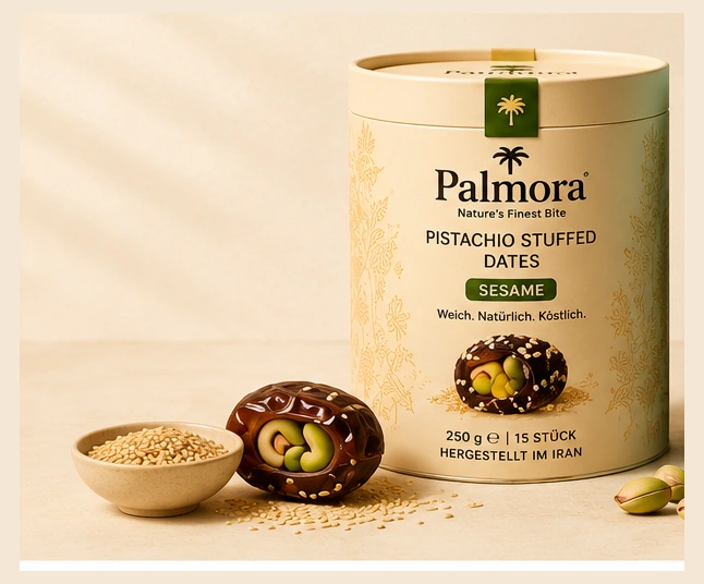Palmora Premium Sesame pistachio stuffed dates